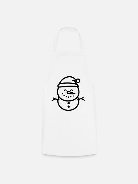 Schneemann - Kochschürze - Weiß