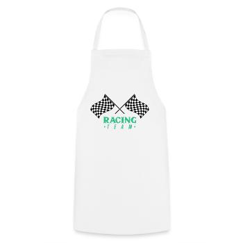 Racing Flag Team - Cooking Apron - white - Front - AI Model Male 185 dark (185cm)