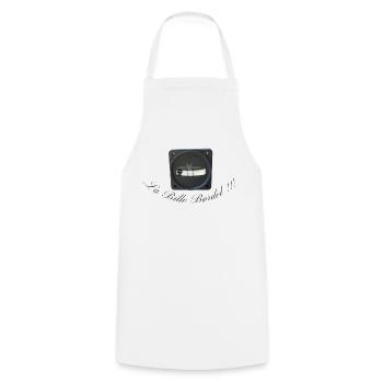 The messy ball - Cooking Apron - white - Front - AI Model Male 185 dark (185cm)