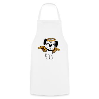 Chien Ange Halo Ailes Ange Ciel - Tablier de cuisine - blanc - Devant - AI Model Male 185 dark (185cm)