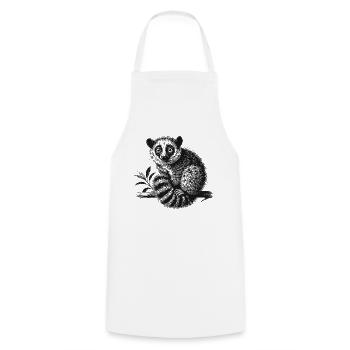 Lémuriens - Tablier de cuisine - blanc - Devant - AI Model Male 185 dark (185cm)