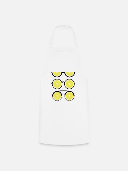 Lemon Linsen (Schwarz) - Kochschürze - Weiß