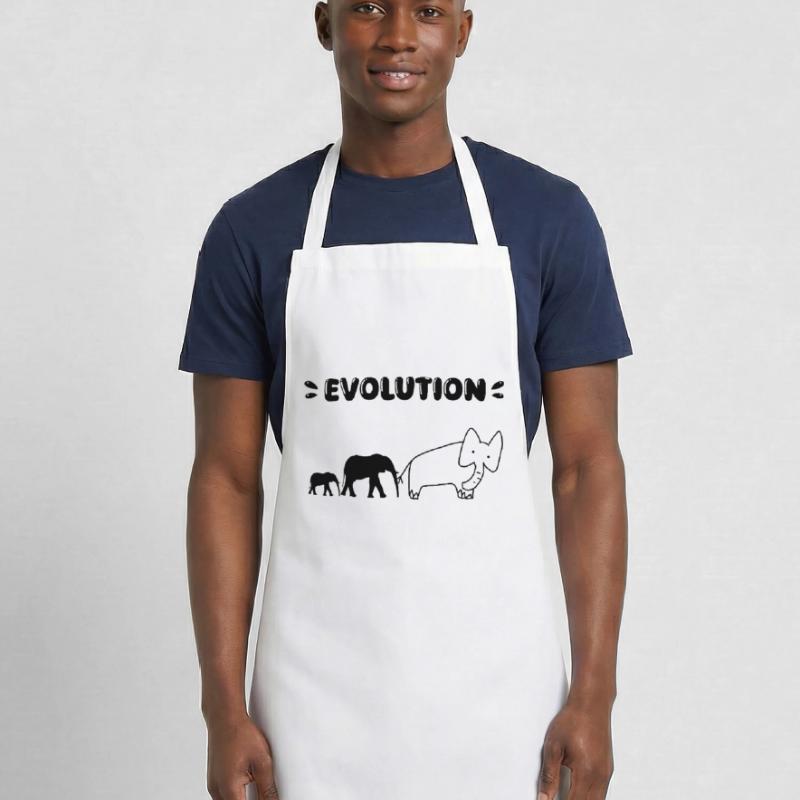 Elephant Evolution – Drôles d’étapes de l’évolution. Tablier de cuisine