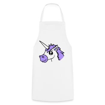 licorne sourit assez sympathique cheval de dessin animé - Tablier de cuisine - blanc - Devant - AI Model Male 185 dark (185cm)