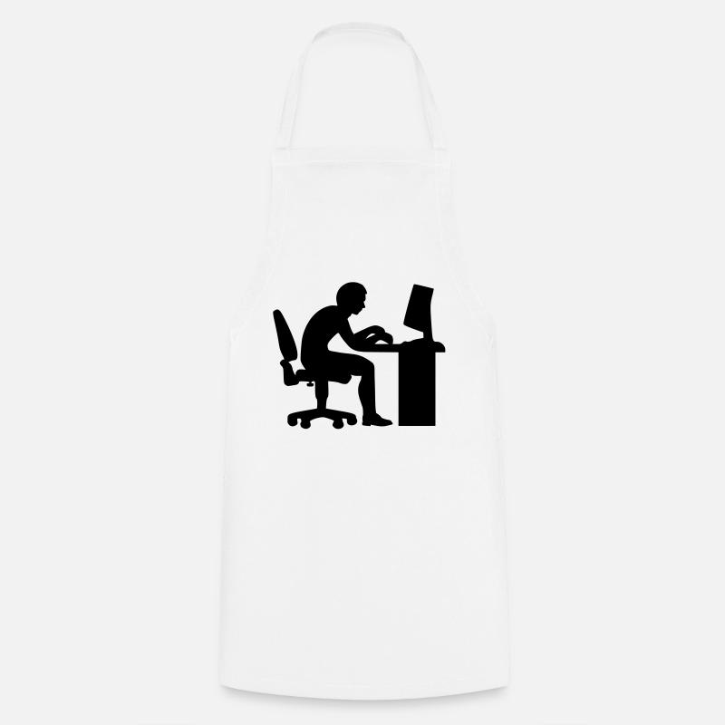 Büro Computer - Kochschürze - Weiß