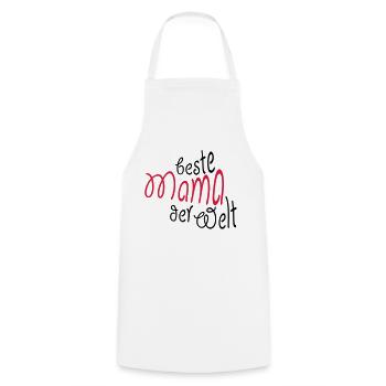 Gift for Mom - Best Mum - Cooking Apron - white - Front - AI Model Male 185 dark (185cm)