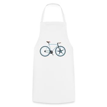 Fahrradsport - Kochschürze - Weiß - Vorne - AI Model Male 185 dark (185cm)