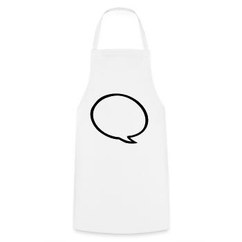 Sprechblase - Kochschürze - Weiß - Vorne - AI Model Male 185 dark (185cm)