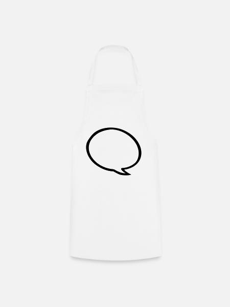 speech bubble - Cooking Apron - white