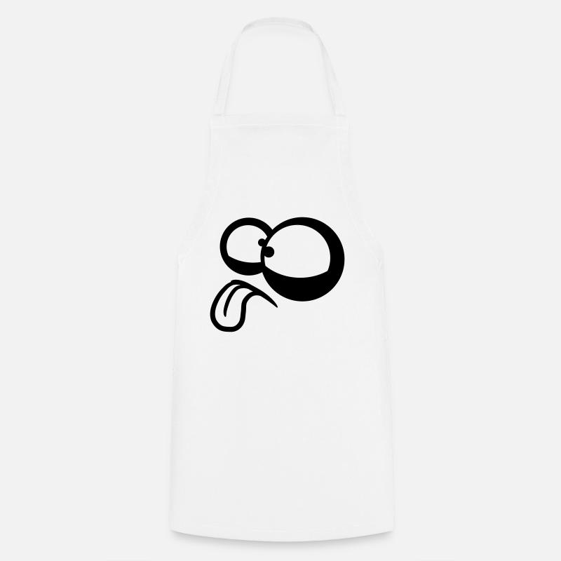 Crazy Comic Eyes - Tablier de cuisine - blanc