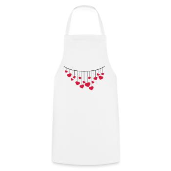 coeur amour amoureux clip saint valentin fête des mères - Tablier de cuisine - blanc - Devant - AI Model Male 185 dark (185cm)