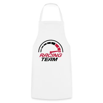 Racing team speedometer quick lawn - Cooking Apron - white - Front - AI Model Male 185 dark (185cm)