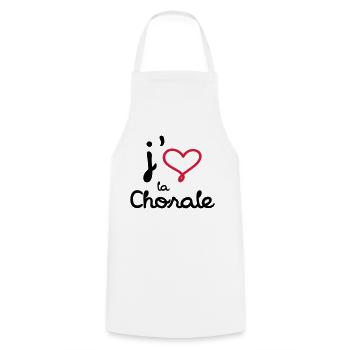 J'aime la Chorale - Cooking Apron - white - Front - AI Model Male 185 dark (185cm)