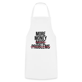 More money more problems - Cooking Apron - white - Front - AI Model Male 185 dark (185cm)