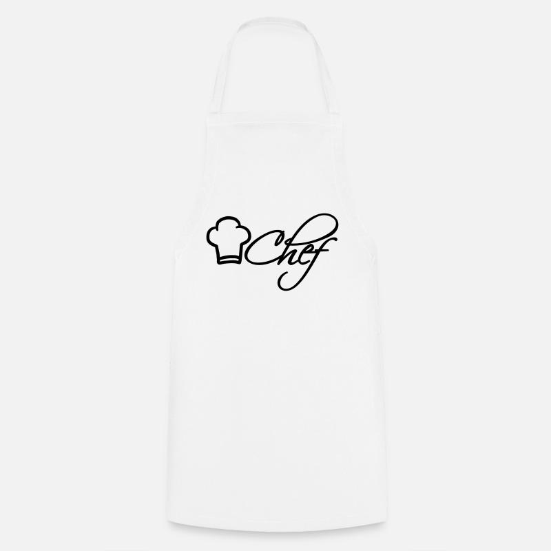 Chef Chef Cap Logo Chef étoilé - Tablier de cuisine - blanc
