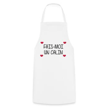 Fais-moi un calin - Tablier de cuisine - blanc - Devant - AI Model Male 185 dark (185cm)