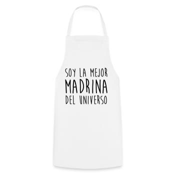 Padrino Madrina Nacimiento Bebé Bautismo Tío Tía - Kochschürze - Weiß - Vorne - AI Model Male 185 dark (185cm)