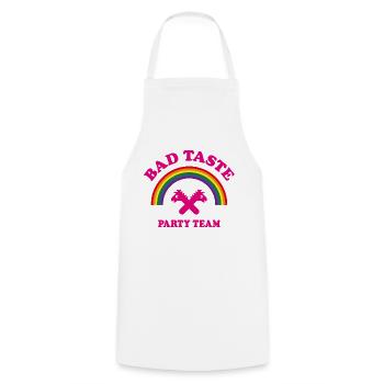 Bad Taste Party Team (Unicorn / Rainbow / Cooper) - Cooking Apron - white - Front - AI Model Male 185 dark (185cm)