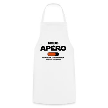 T-shirt apéro en mode apéro - Tablier de cuisine - blanc - Devant - AI Model Male 185 dark (185cm)