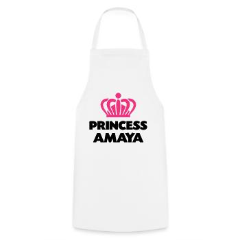 Princess amaya name thing crown - Cooking Apron - white - Front - AI Model Male 185 dark (185cm)