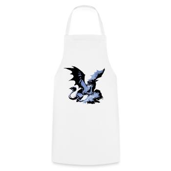 dragon black,painting,graffiti, colorful,illustration - Cooking Apron - white - Front - AI Model Male 185 dark (185cm)