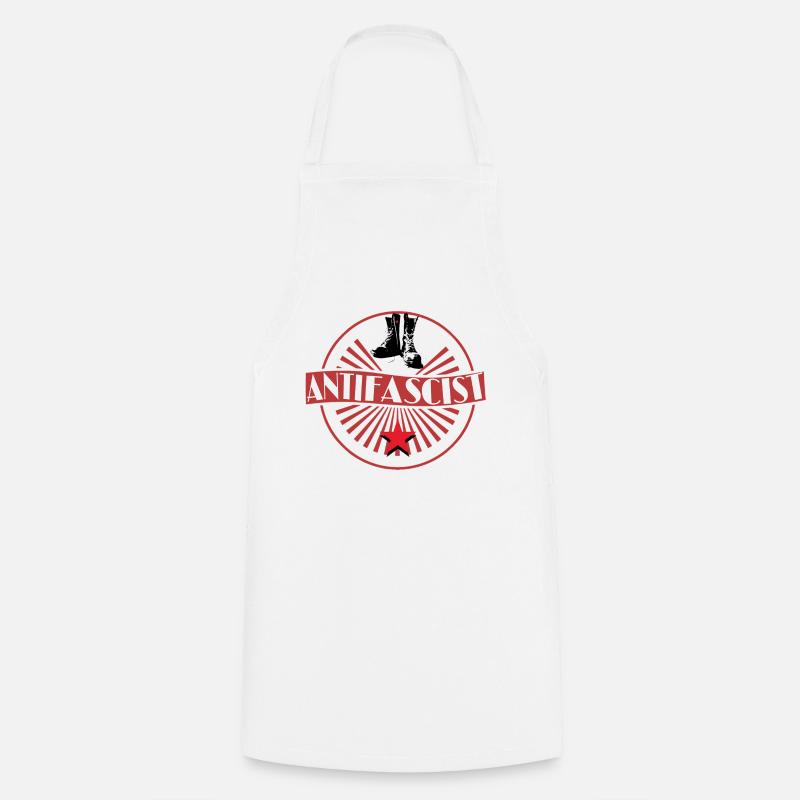 antifa - Cooking Apron - white