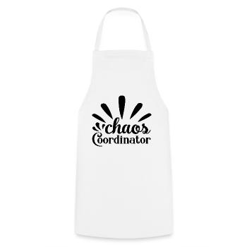 Chaos Coordinator - Cooking Apron - white - Front - AI Model Male 185 dark (185cm)