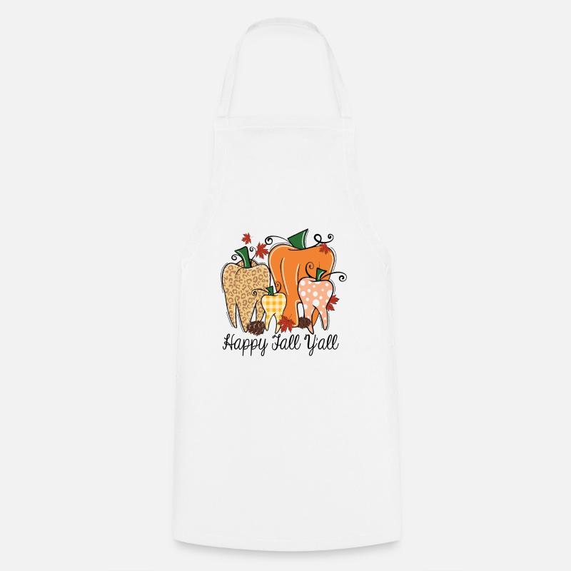 Happy Fall y'all - Cooking Apron - white