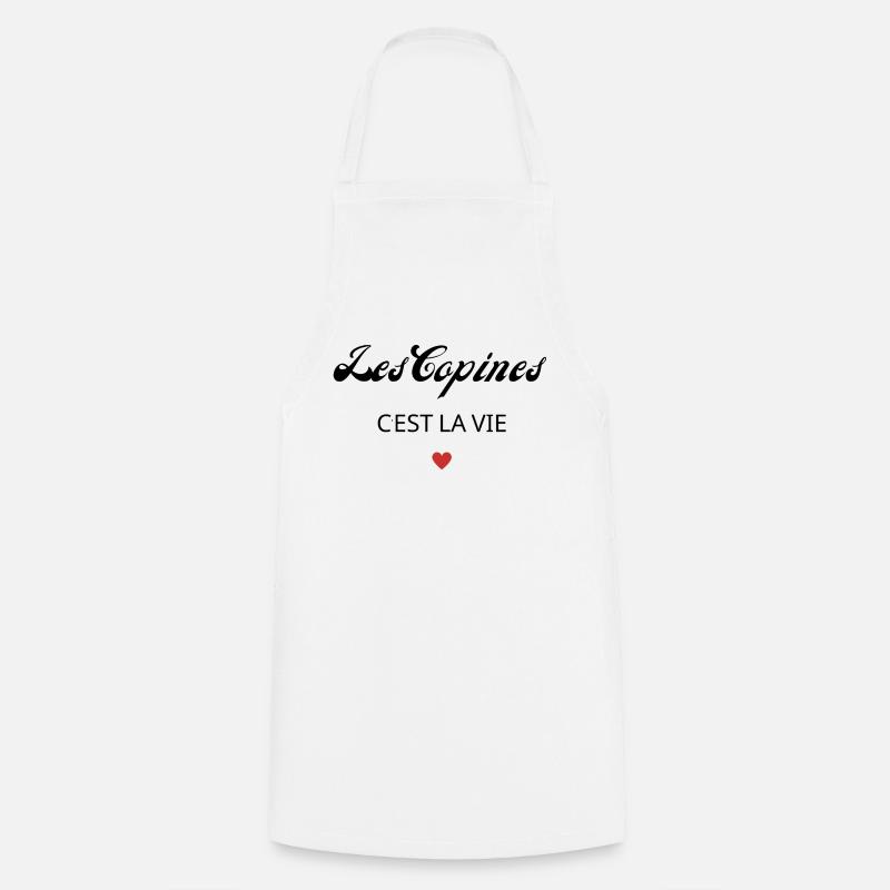 Les copines c'est la vie - Tablier de cuisine - blanc
