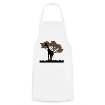 Safari Zoo Animals Wildlife - Cooking Apron - white - Front - AI Model Male 185 dark (185cm)
