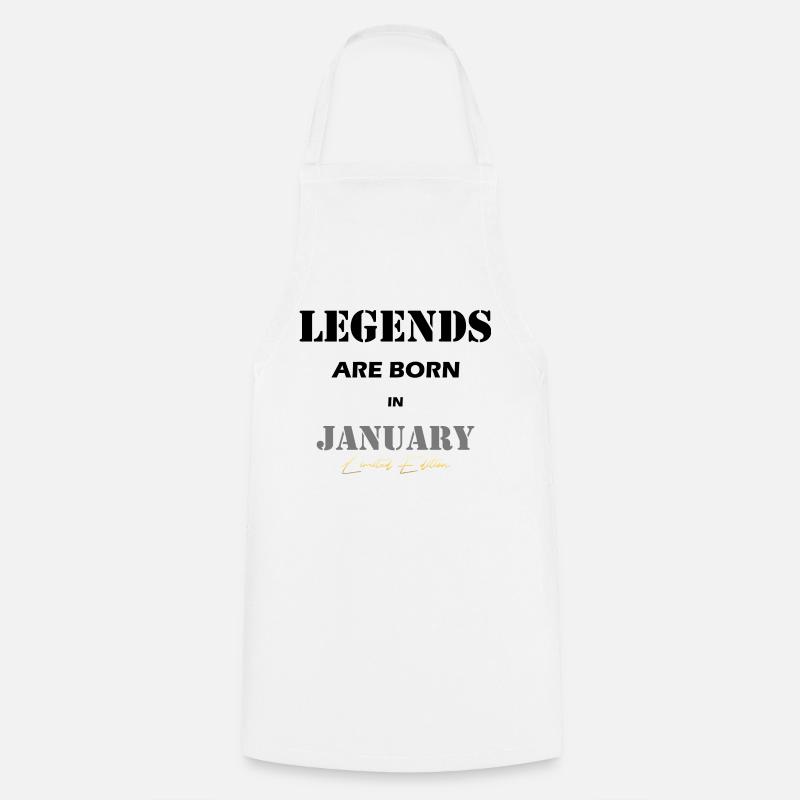 January Legends Gift black - Cooking Apron - white
