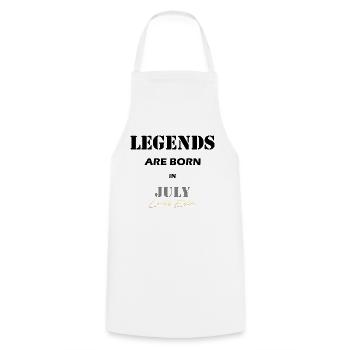 July Legends Gift black - Cooking Apron - white - Front - AI Model Male 185 dark (185cm)