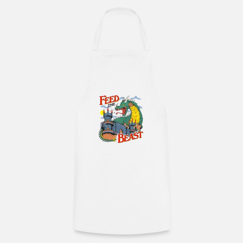 Feeding the beast - Cooking Apron - white