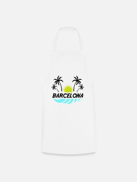 barcelona - Kochschürze - Weiß
