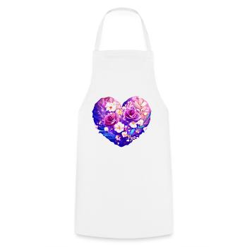 Mother's Day Love Valentine's Day Engagement Wedding - Cooking Apron - white - Front - AI Model Male 185 dark (185cm)