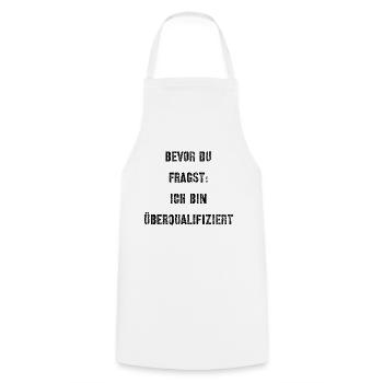 T-Shirt "Bevor du fragst" - Kochschürze - Weiß - Vorne - AI Model Male 185 dark (185cm)