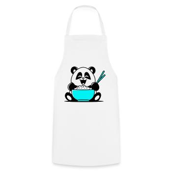Panda - Cooking Apron - white - Front - AI Model Male 185 dark (185cm)