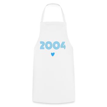 Born in 2004 boy - Cooking Apron - white - Front - AI Model Male 185 dark (185cm)