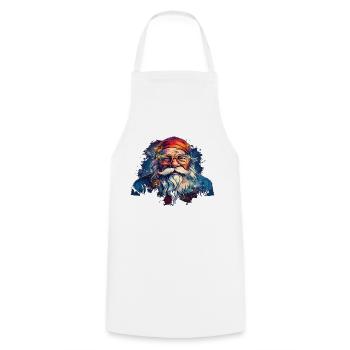 Drôle de Père Noël Noël Hiver - Tablier de cuisine - blanc - Devant - AI Model Male 185 dark (185cm)