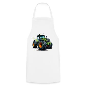 Traktor Bauern und Landwirte Trecker Design - Kochschürze - Weiß - Vorne - AI Model Male 185 dark (185cm)