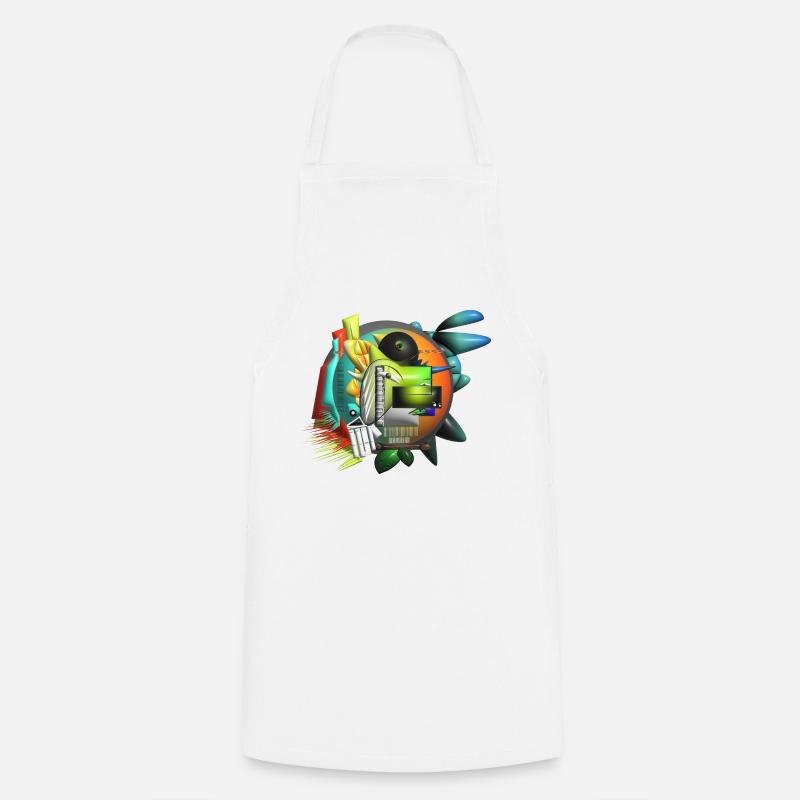 Abstract Art Cubism - Cooking Apron - white