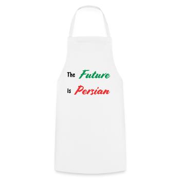 The Future Is Persian - Iran - Cooking Apron - white - Front - AI Model Male 185 dark (185cm)