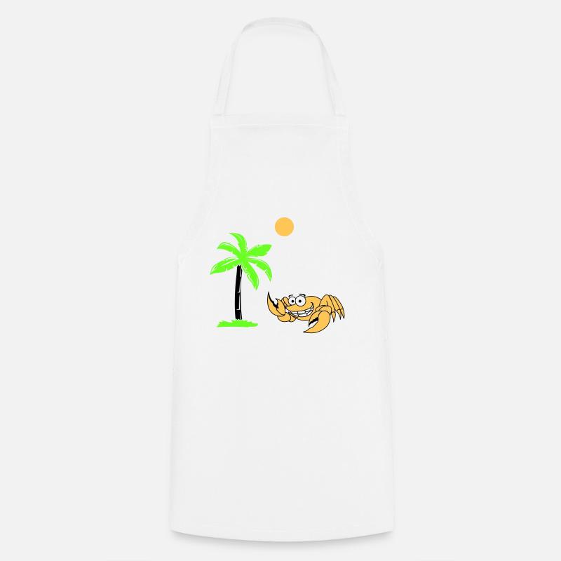 Palmier crabe - Tablier de cuisine - blanc