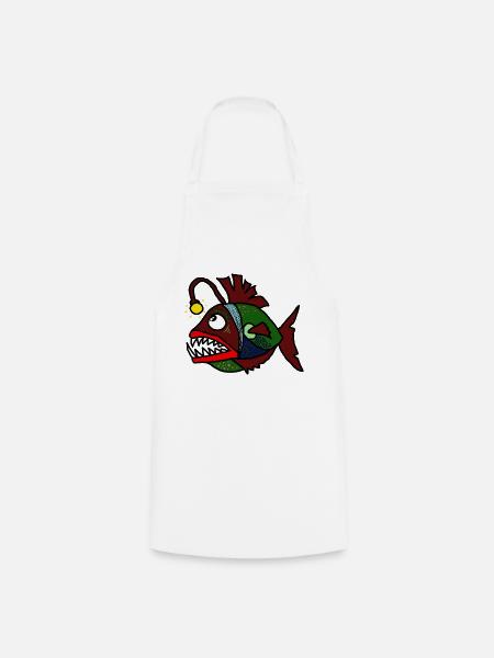 Anglerfisch - Kochschürze - Weiß