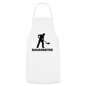Construction worker construction site 1 - Cooking Apron - white - Front - AI Model Male 185 dark (185cm)