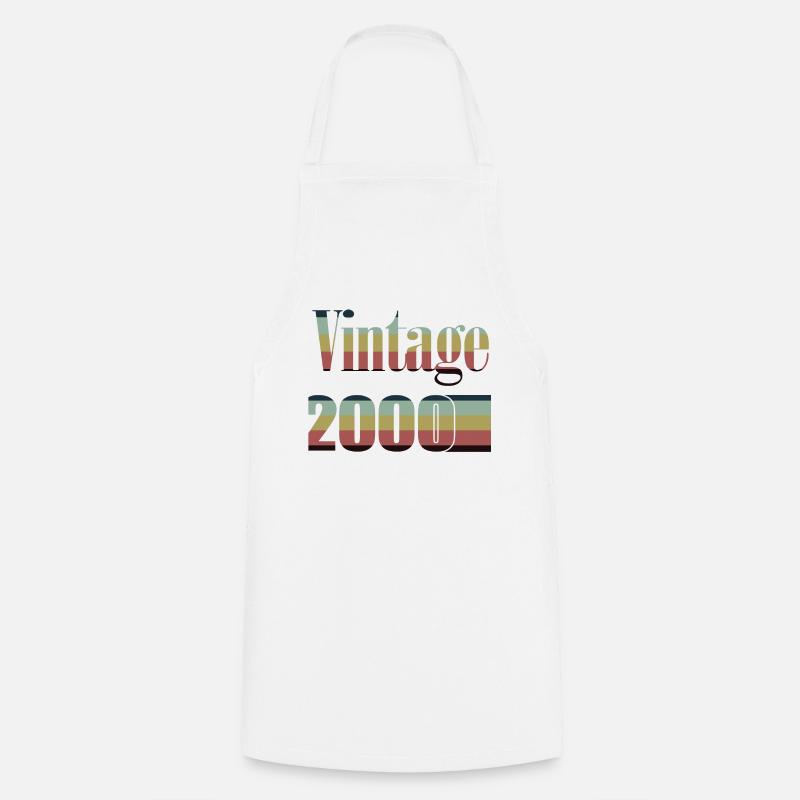 2000 anniversaire 2000 né en 2000 anniversaire - Tablier de cuisine - blanc