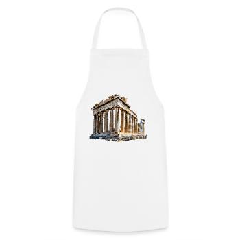 Landmarks from Greece - Cooking Apron - white - Front - AI Model Male 185 dark (185cm)