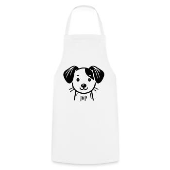 Chien - Tablier de cuisine - blanc - Devant - AI Model Male 185 dark (185cm)