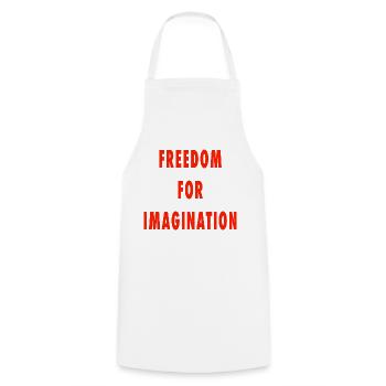 Freedom for imagination - Cooking Apron - white - Front - AI Model Male 185 dark (185cm)
