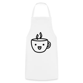 Mug de café - Tablier de cuisine - blanc - Devant - AI Model Male 185 dark (185cm)